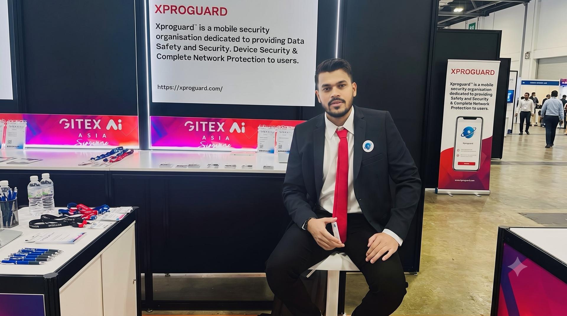 KP Jadhav presenting Xproguard at GITEX AI Asia Singapore